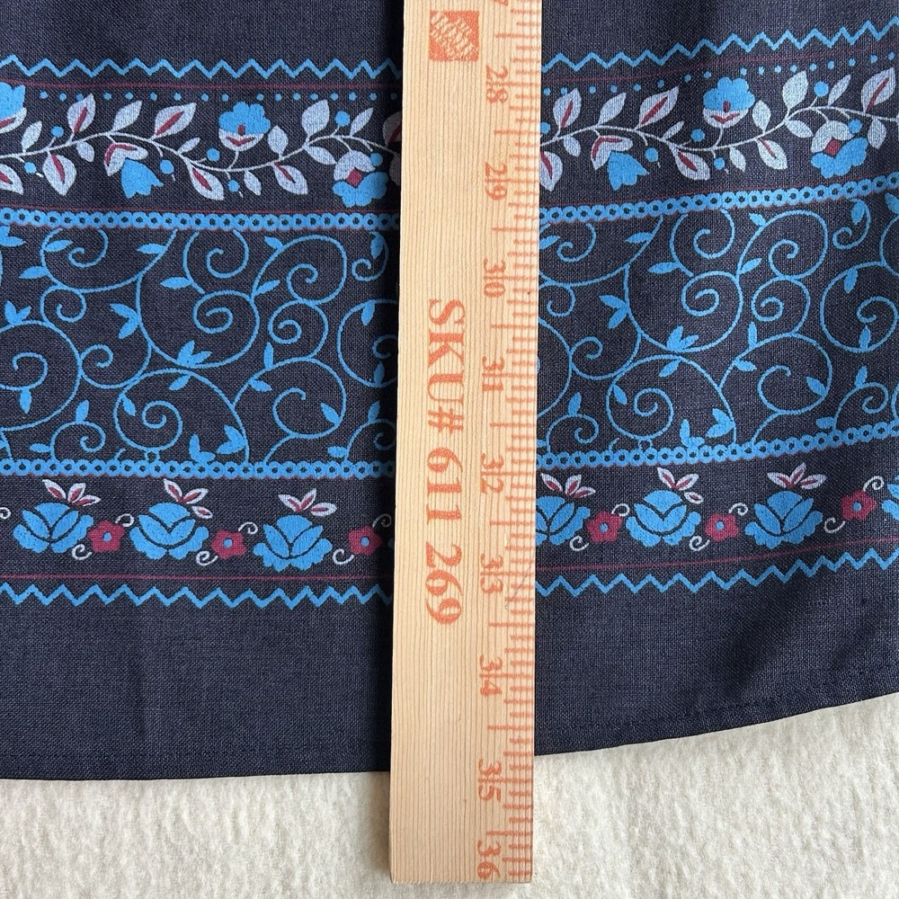 Vintage No Boundaries Y2K Dress Navy Blue Embroidered Hem Juniors 3/5 90s - Picture 9 of 10